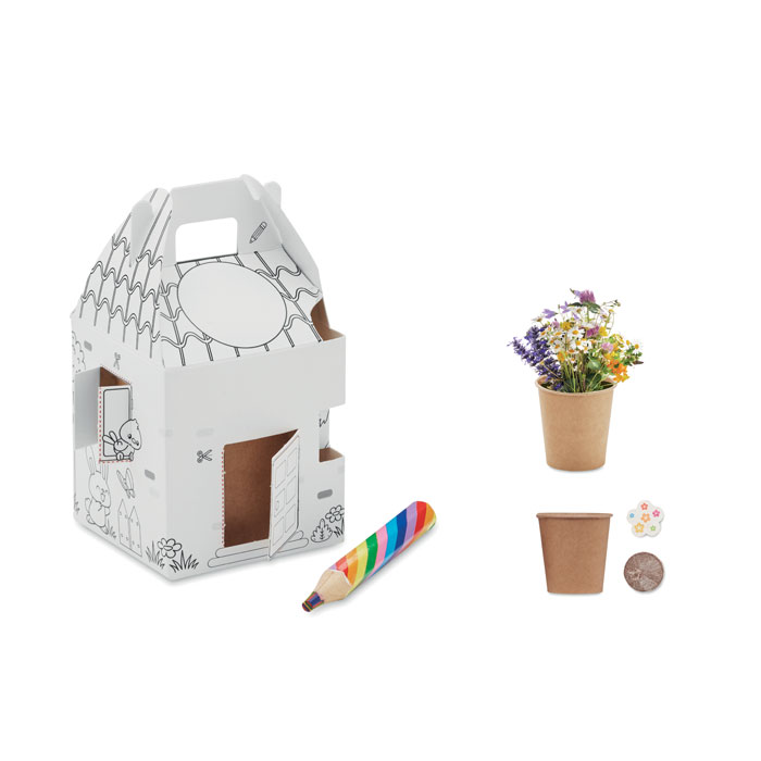 House-shaped seed growing set with your logo