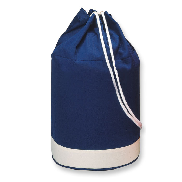 Cotton duffle bag bicolour with logo printing