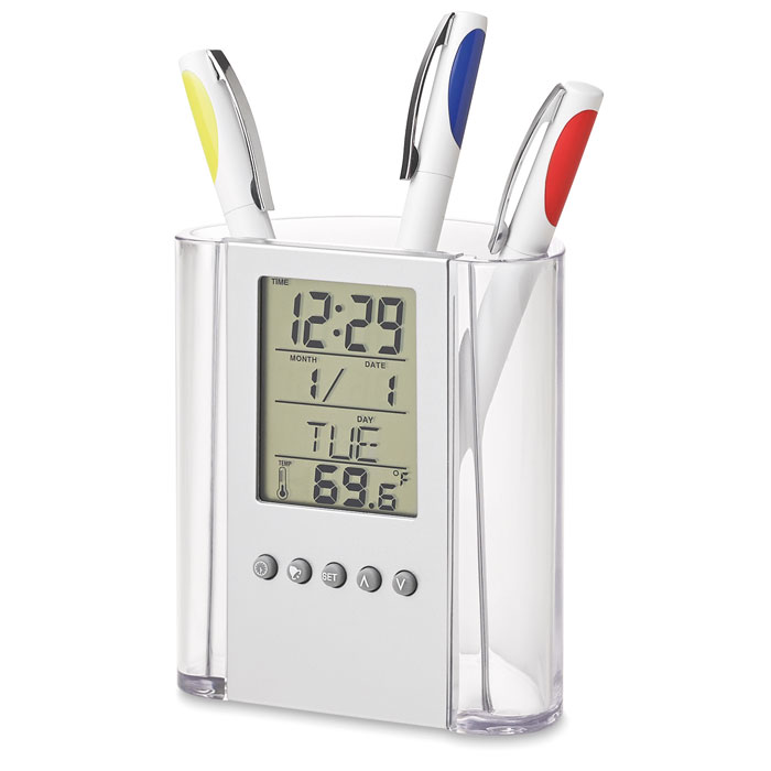 Pen holder with calendar with your logo