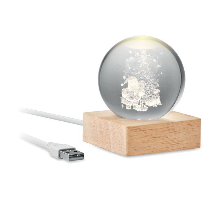 Christmas LED glass ball with your logo