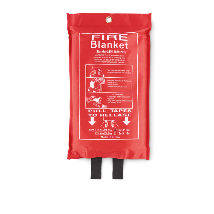 Fire blanket in pouch 120x180 with your logo