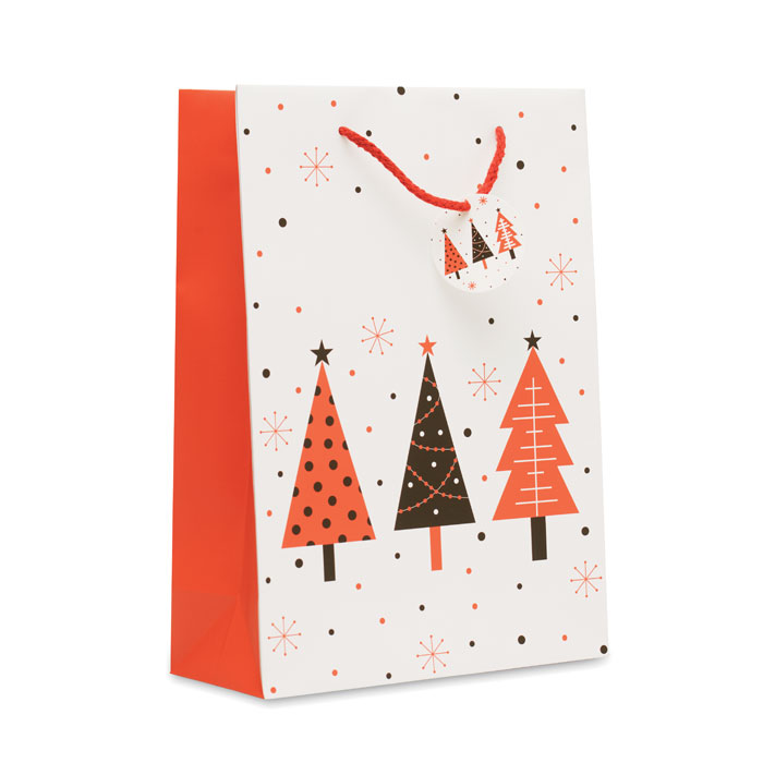 Large Christmas paper gift bag with your logo
