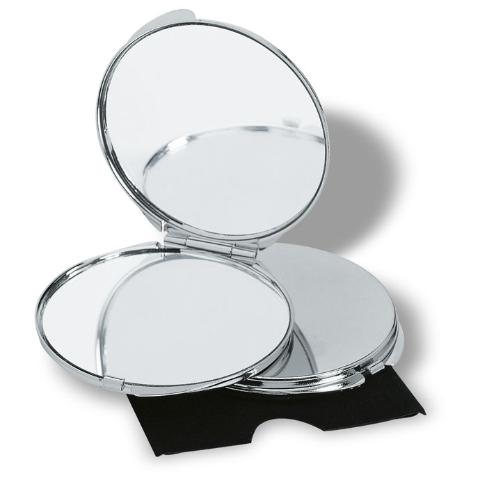 Make-up mirror with logo printing