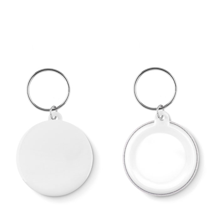 Small pin button key ring with your logo