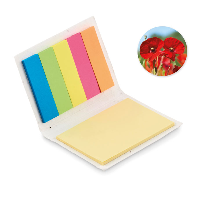 Seed paper sticky note pad with logo printing