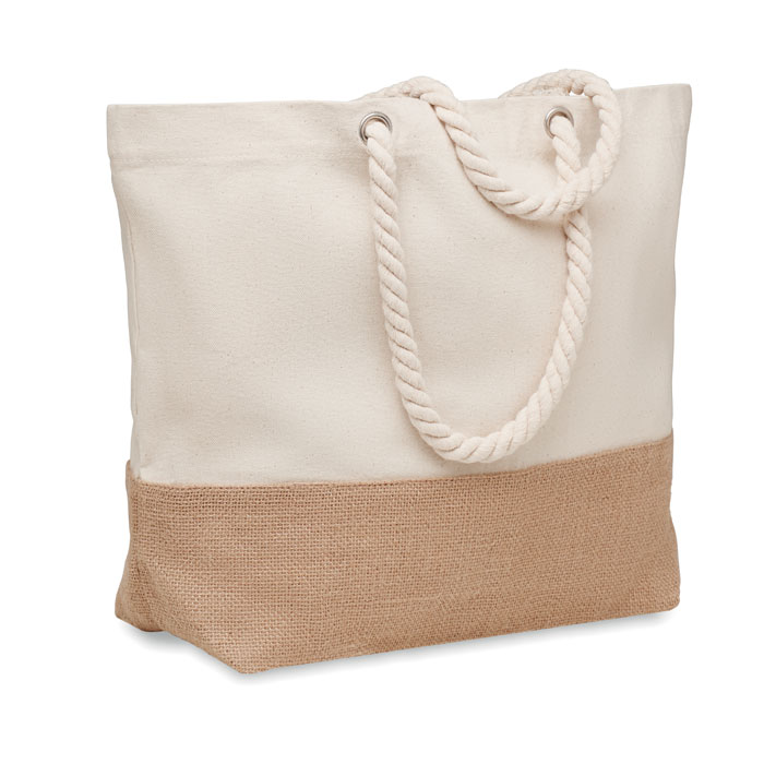 Canvas beach bag 280 gr/m² with logo printing