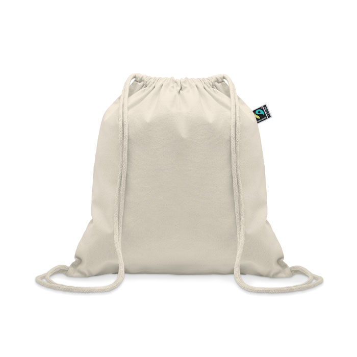 Fairtrade cotton drawstring bag 180 gr/m² with your logo