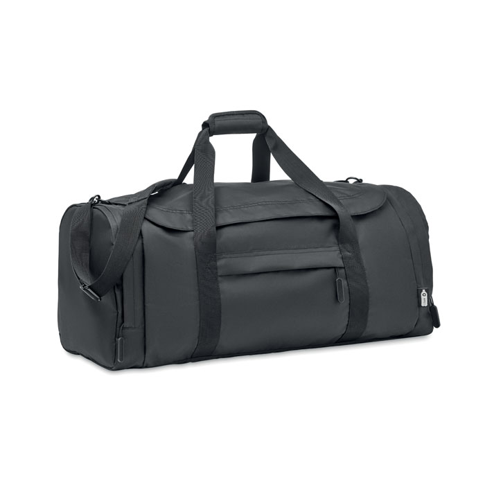 Large sports bag in 300D RPET with logo printing