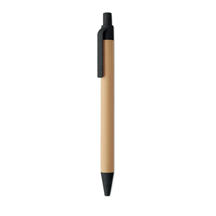 Push button ball pen in bamboo with your logo