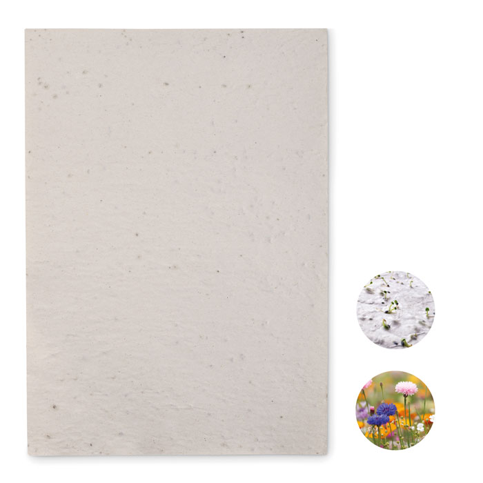 A4 wildflower seed paper sheet with your logo