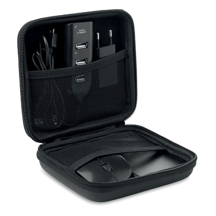 Computer accessories pouch with logo printing