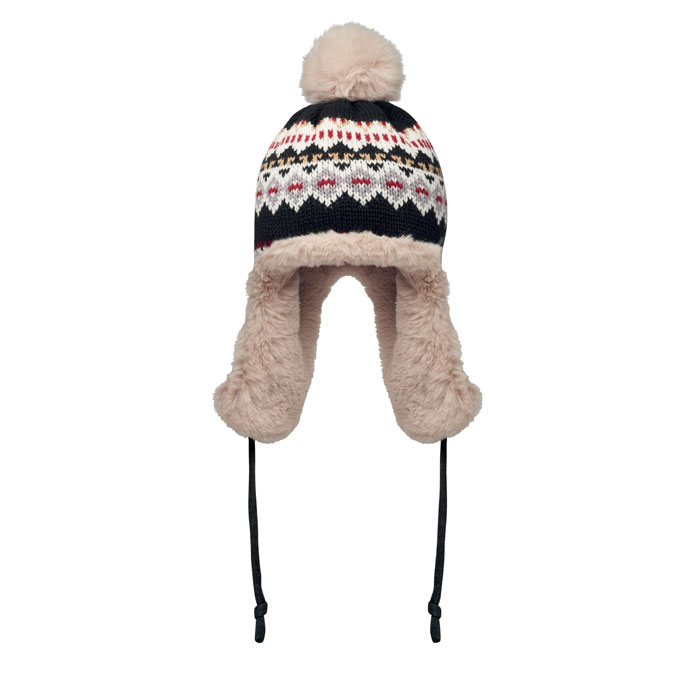 Knitted beanie with ear flap with your logo