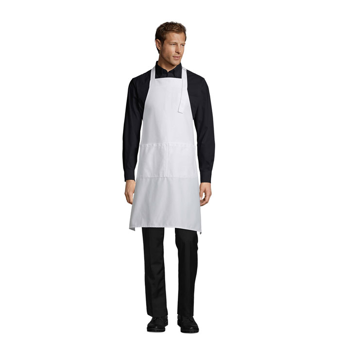 Long apron with pockets with your logo