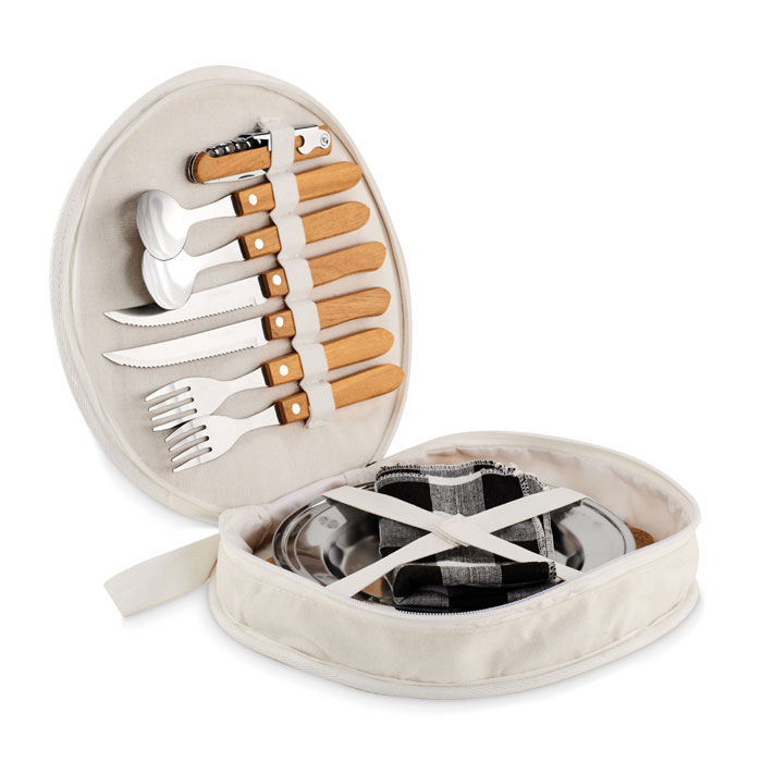2-person picnic set in pouch with logo printing