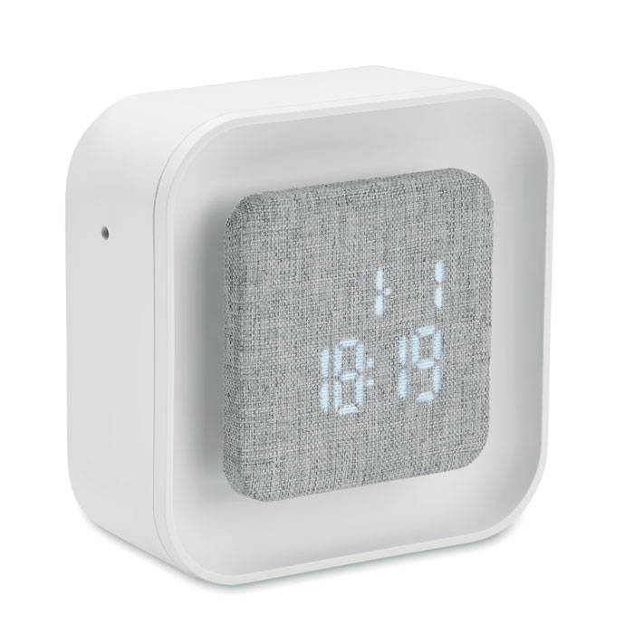 Recycled ABS and PET alarm clock with your logo