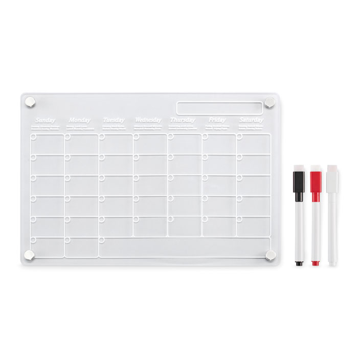 Magnetic acrylic planner with your logo