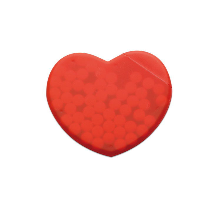 Heart-shaped peppermint box with your logo