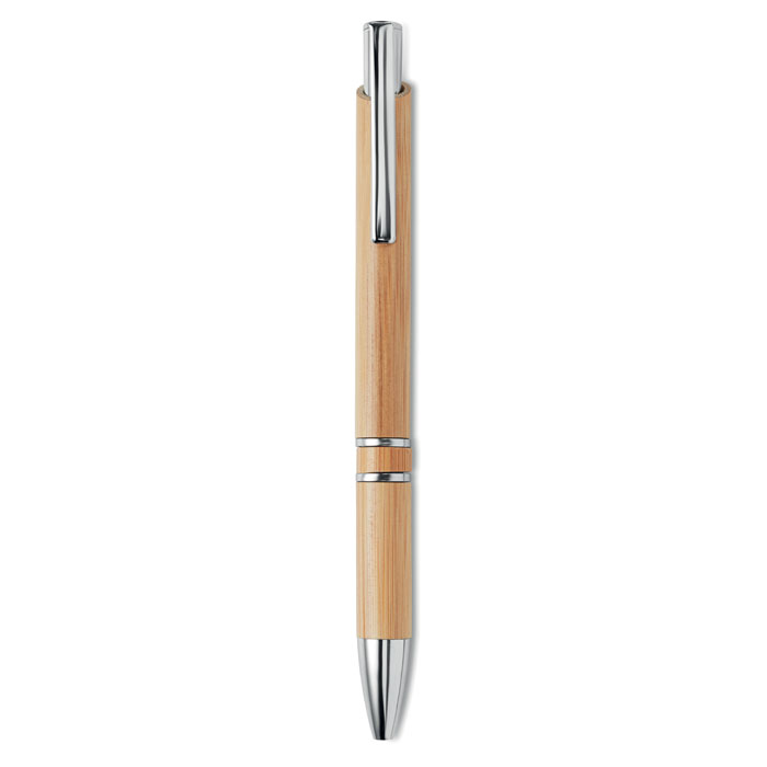 Bamboo automatic ball pen with your logo