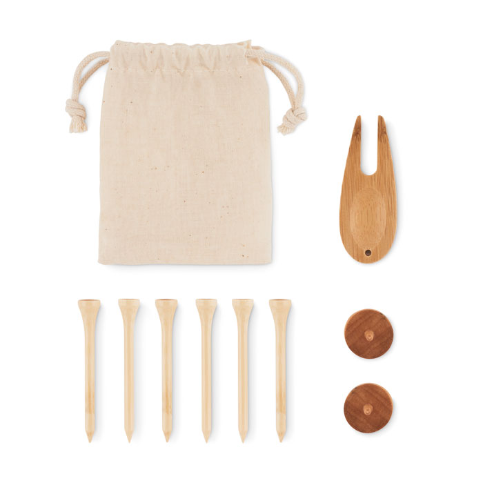 Golf accessories set in pouch with logo printing