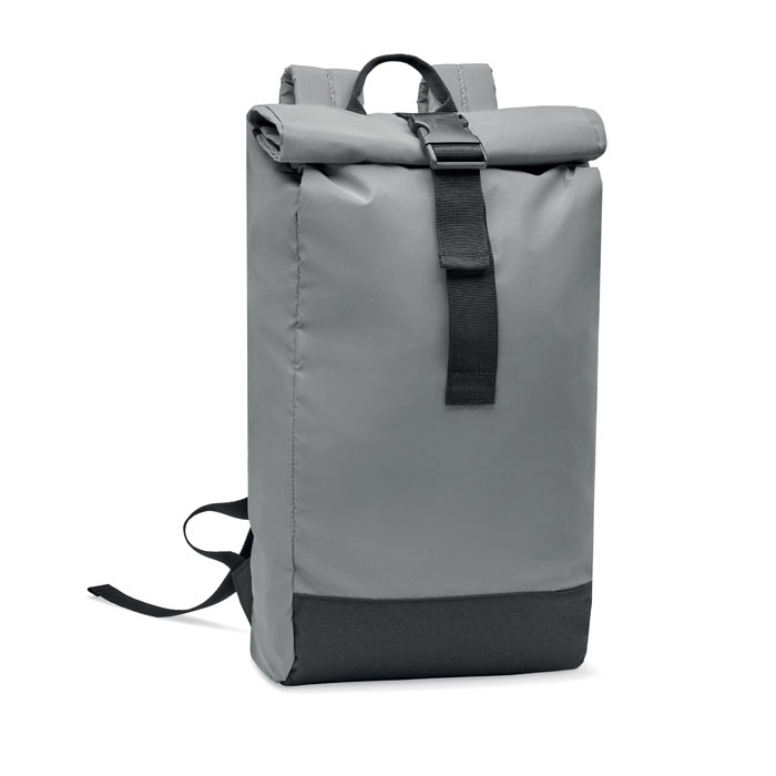 Reflective Rolltop backpack with your logo