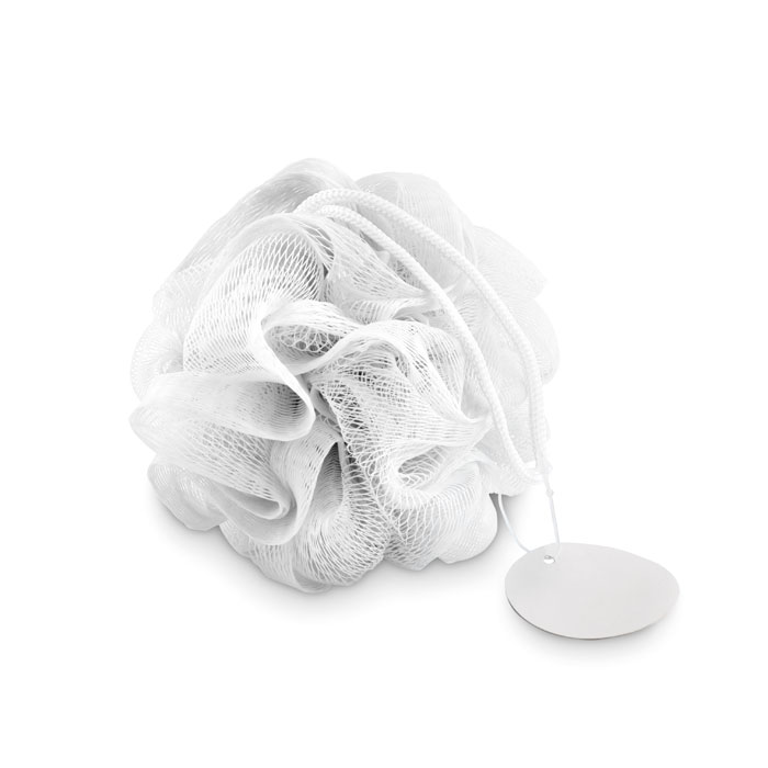 Shower puff with logo printing