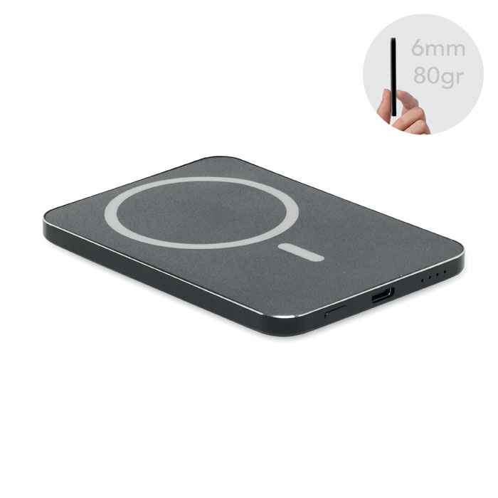 Slim magnetic power bank 20W with your logo