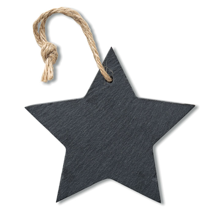 Slate Christmas star hanger with your logo