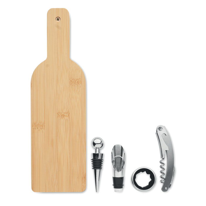 Bottle shaped wine set with your logo
