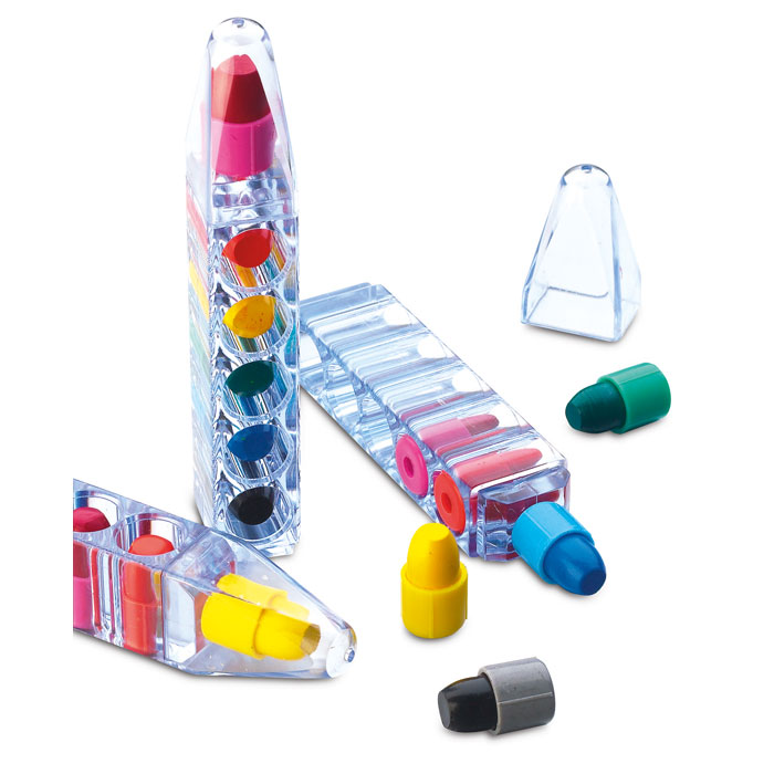 Set of 6 wax crayons with your logo