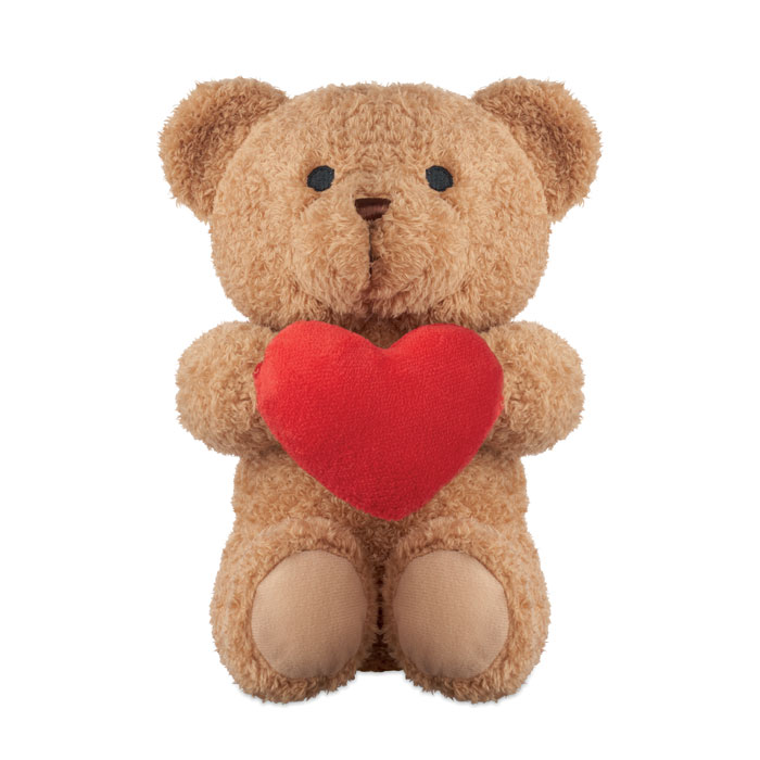Teddy bear with heart 23 cm with your logo
