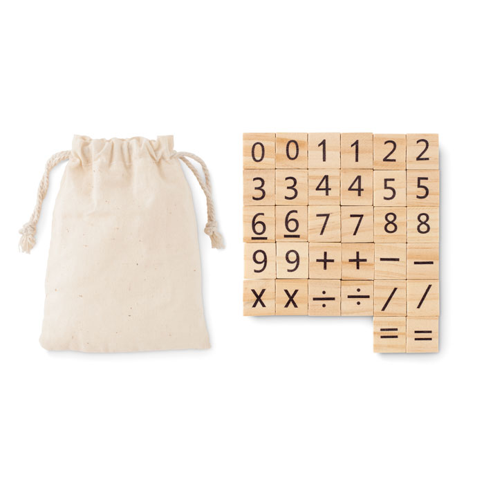 Wood educational counting game with logo printing