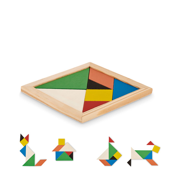 Wooden puzzle with logo printing