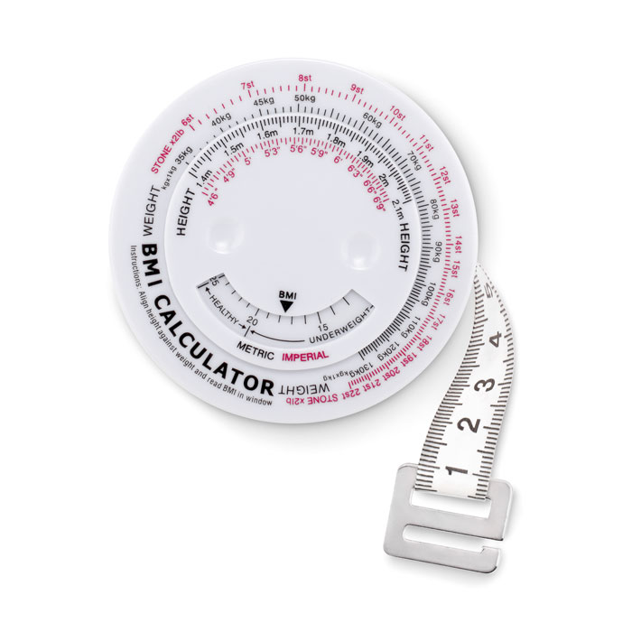 BMI measuring tape with logo printing