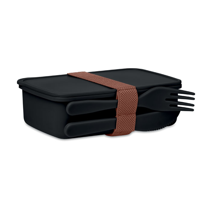 Lunch box with cutlery with your logo