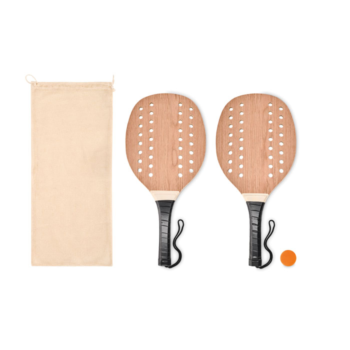 Rosewood beach tennis set with your logo