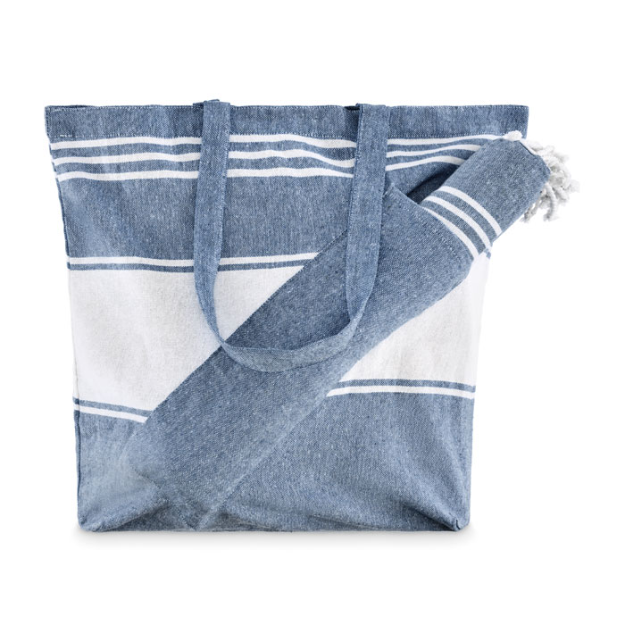 Beach bag with hammam towel with your logo
