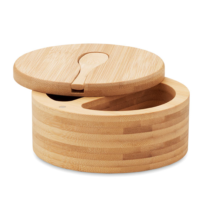 Salt and pepper bamboo box with your logo