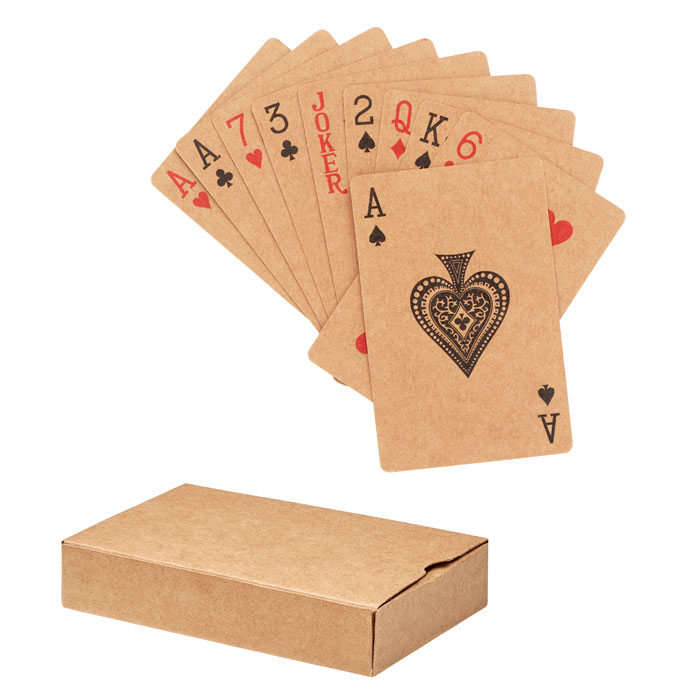Recycled paper playing cards with logo printing