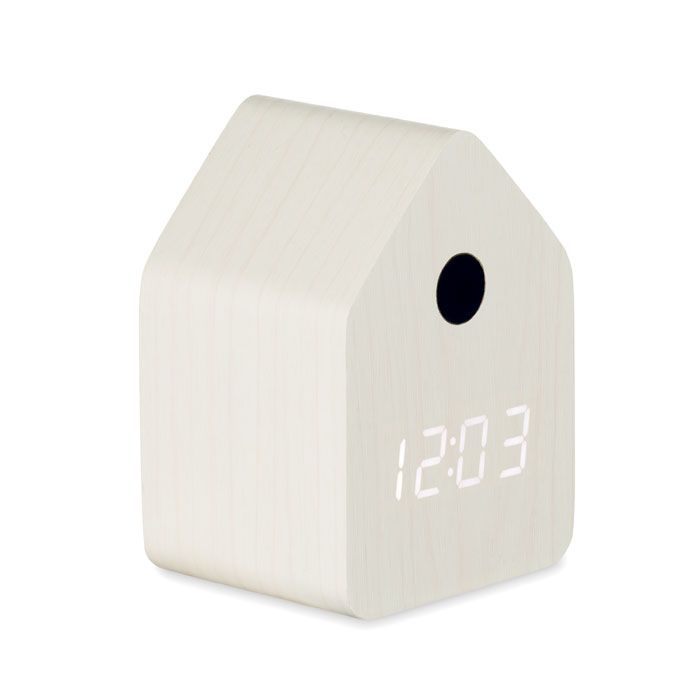 MDF alarm clock with bird sound with your logo