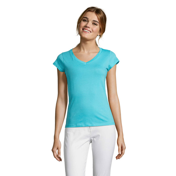 Women's V-neck t-shirt 150g with your logo