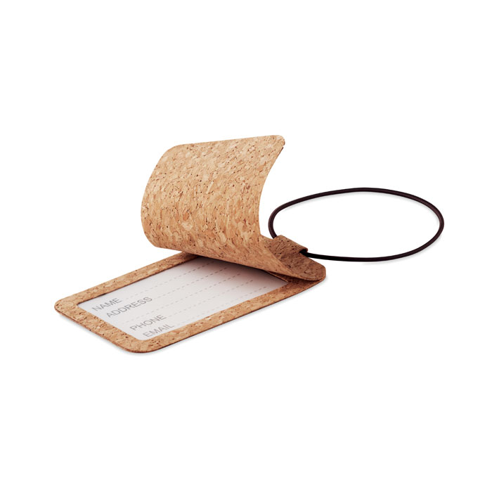 Cork luggage tag with your logo