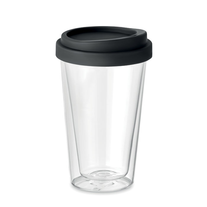 Double wall borosilicate glass 350 ml with your logo