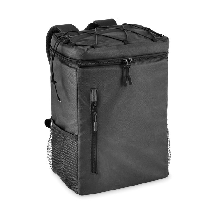 Cooler backpack in 600D RPET with logo printing