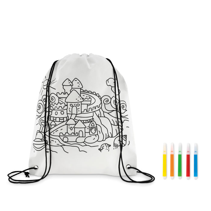 Non woven kids bag with pens with your logo