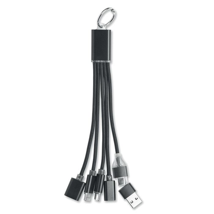 5-in-1 charging cable key ring with your logo