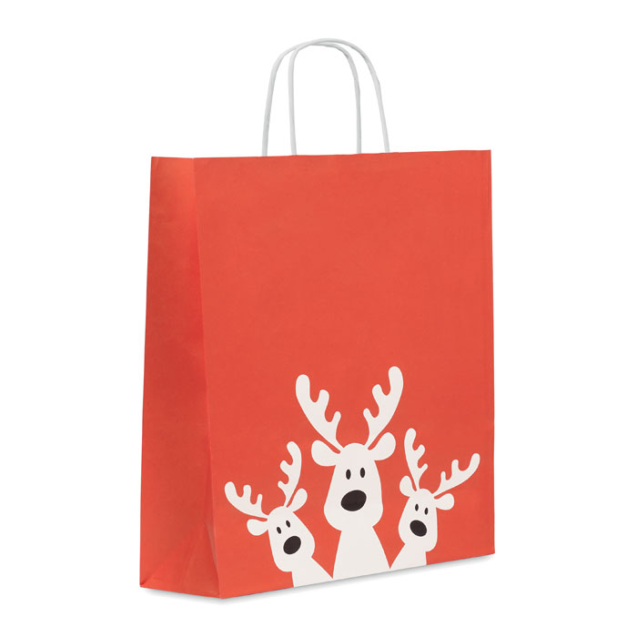 Large Christmas paper gift bag with your logo