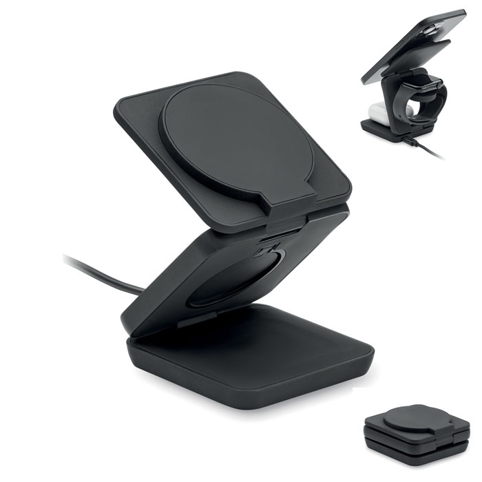 3-in-1 foldable charging station with your logo