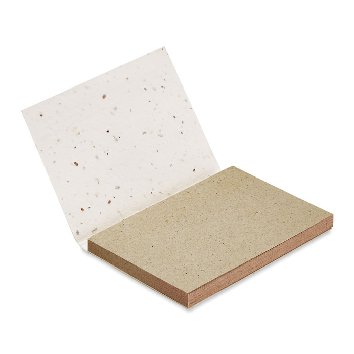 Grass seed paper memo pad with logo printing