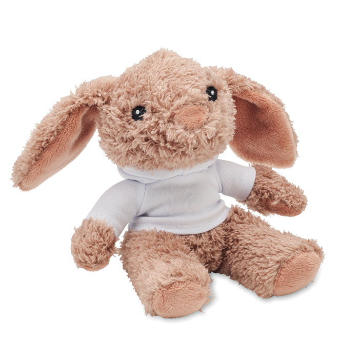 Plush toy wearing a hoodie with your logo