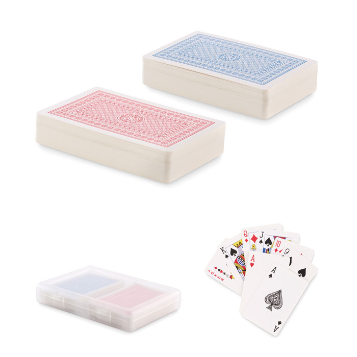 Set of classic playing cards with logo printing